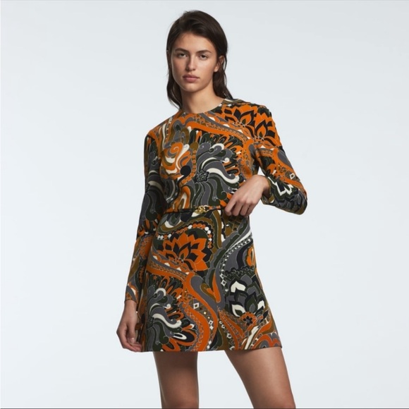 NWT Zara printed mini dress - Picture 1 of 4
